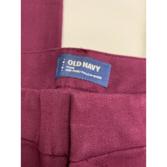 Old Navy Pixie Mid Rise Pants Size 12 Ladies Navy Blue New - Picture 7 of 12